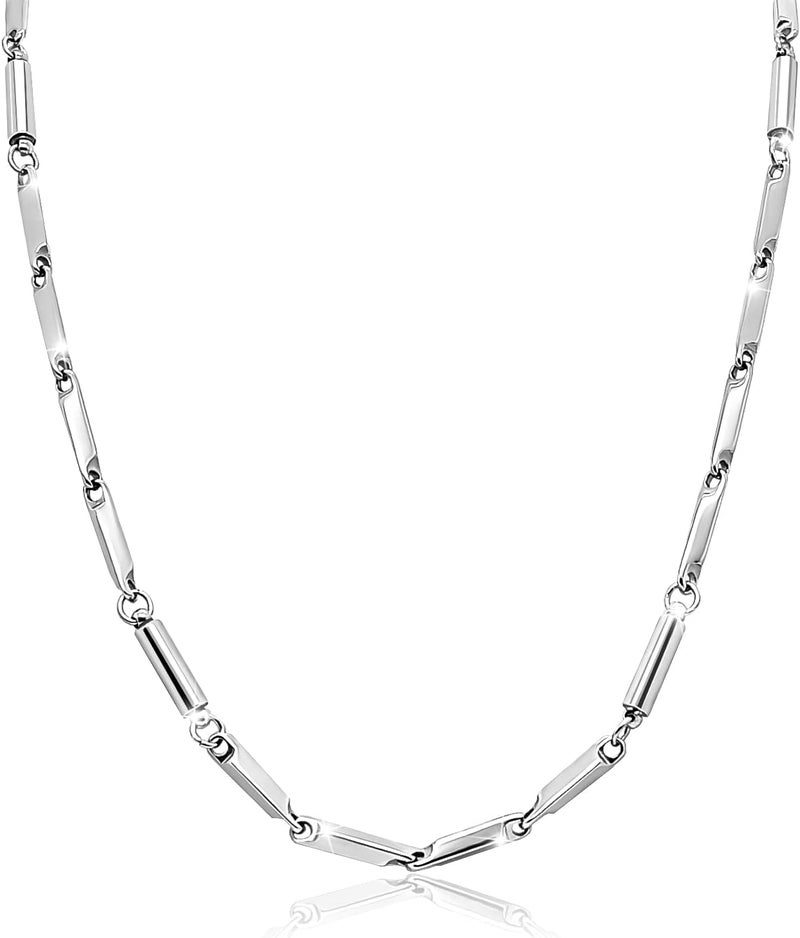JEROOT Titanium Steel Magnetic Necklace for Women Men Unisex, 6 Ultra Strength Column Magnetic Necklace for Neck Shoulder and Back, Necklace with Jewelry Gift Box - Image 1